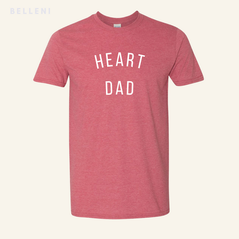 Heart Dad Light Red Tee