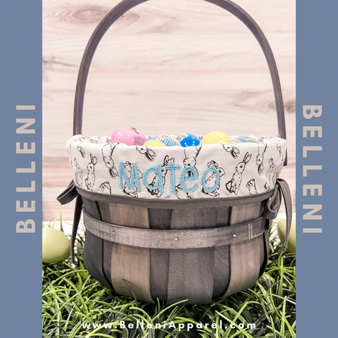 Embroidered Boy Easter Basket