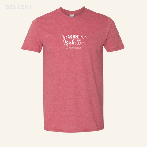 I Wear Red For - With Cursive Name