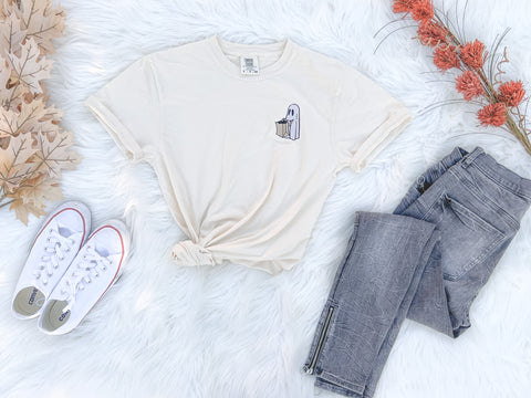 Cute Ghost Embroidered Tee
